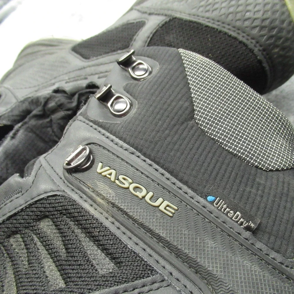 Vasque Mens Boots 9M Coldspark Black Waterproof‎ Hiking Trail Rugged Mid Lace